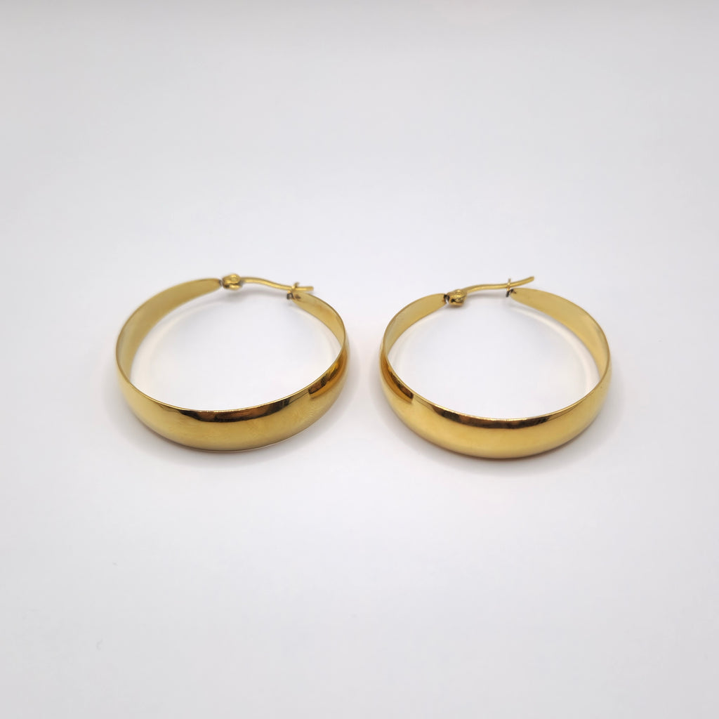 Flat Hoop oorbellen