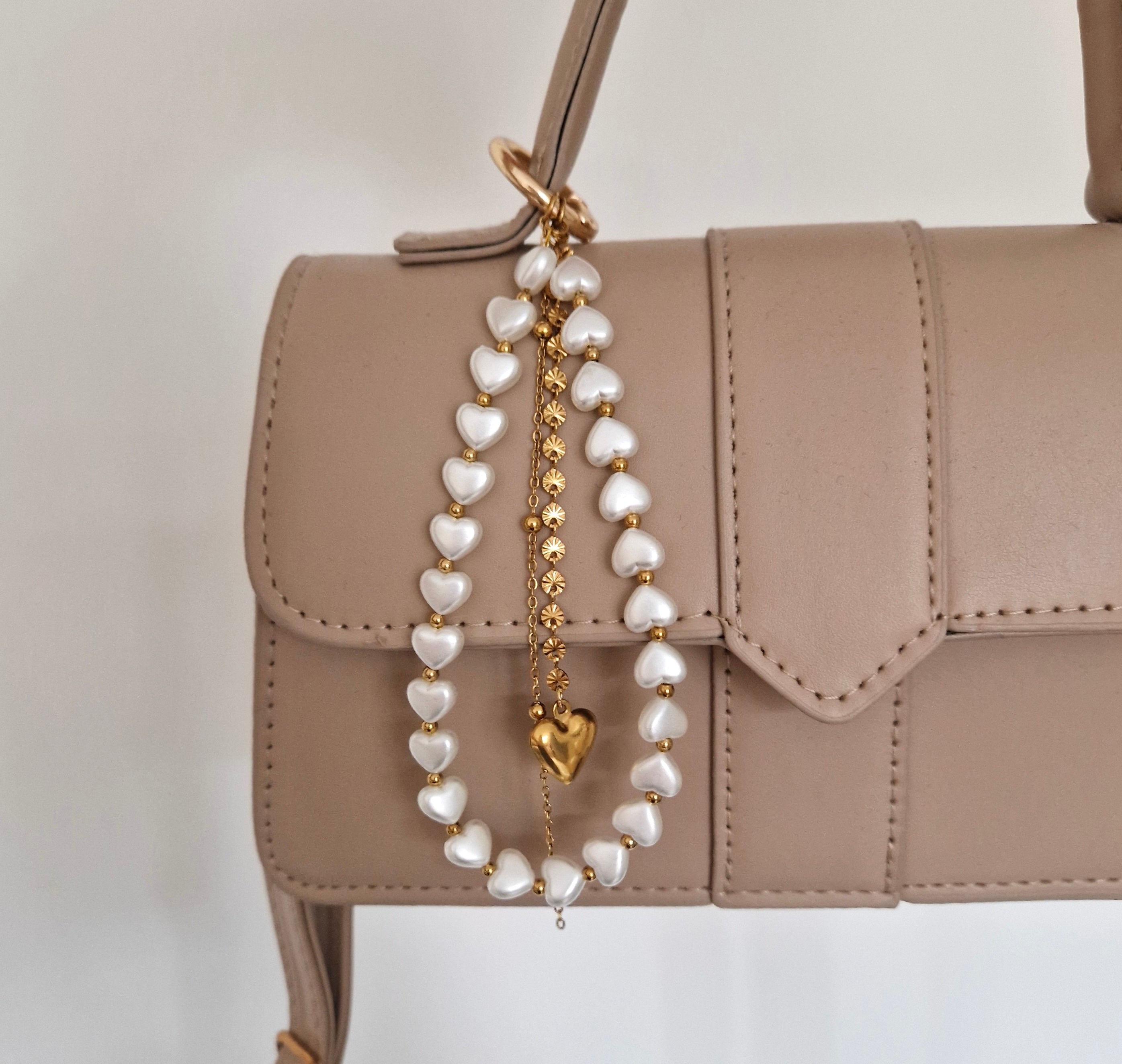 Detailed bag charm (hart parel)