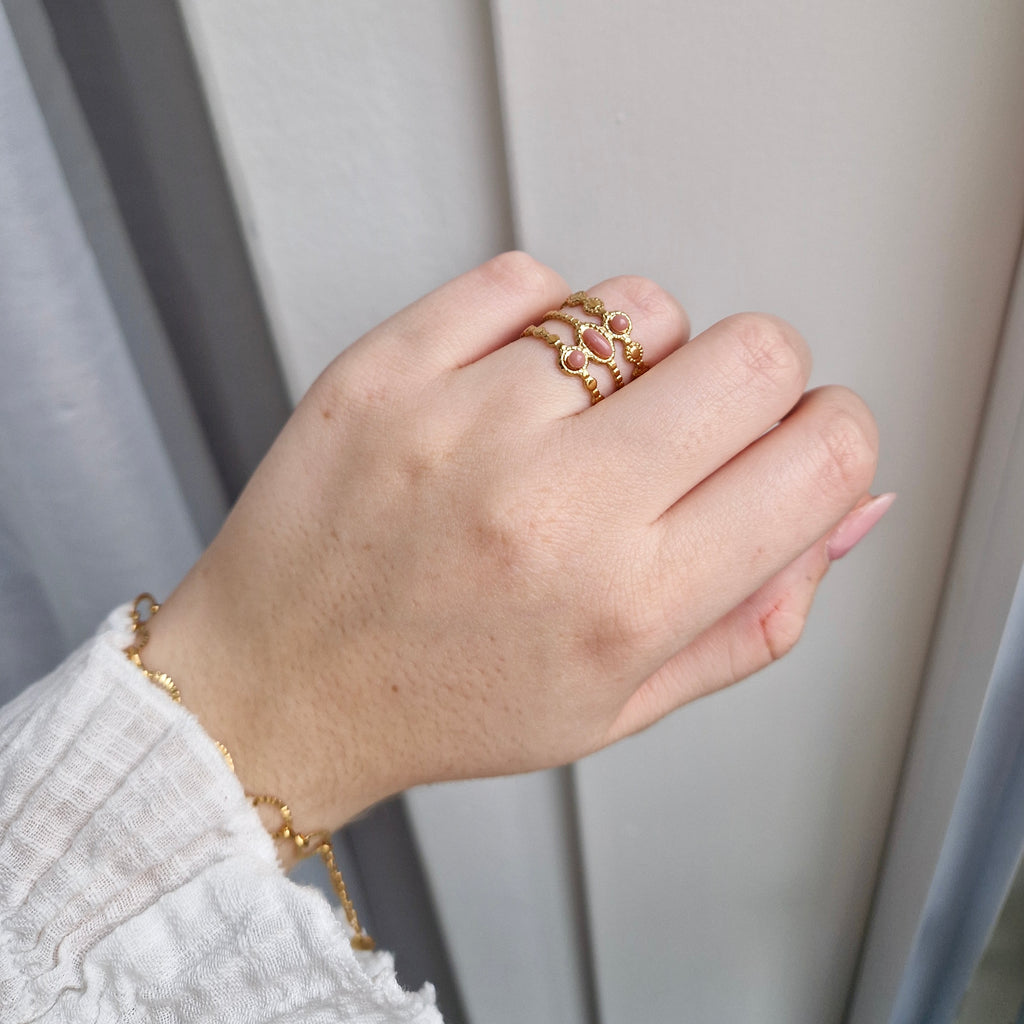 Triple Blush ring