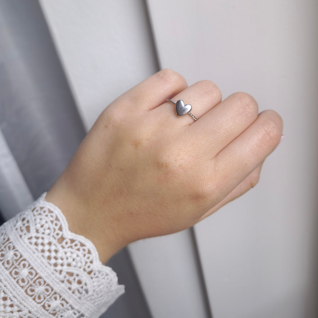 Silver Love ring