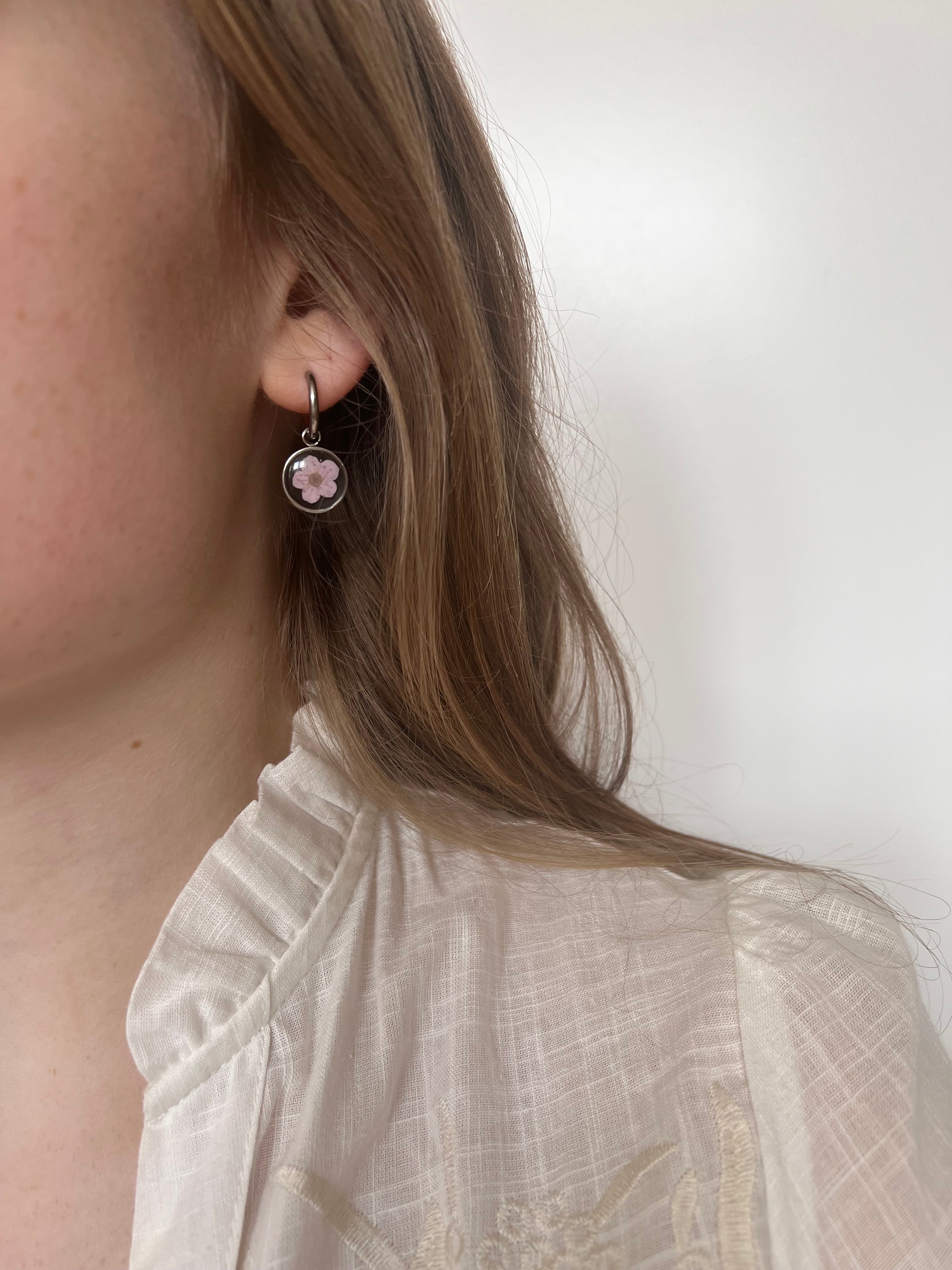 Blossom Charm oorbellen (zilver)