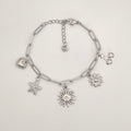 Sunkissed bedelarmband (zilver)