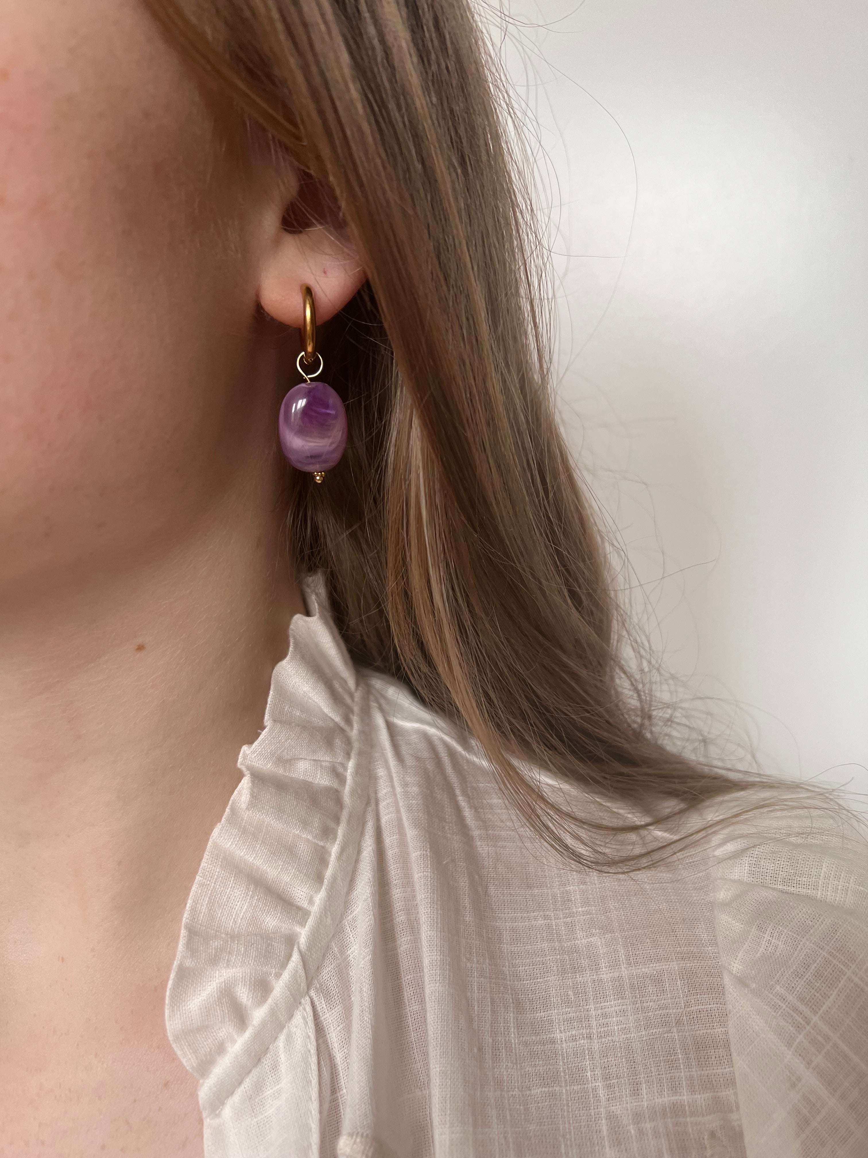 Marble Charm oorbellen