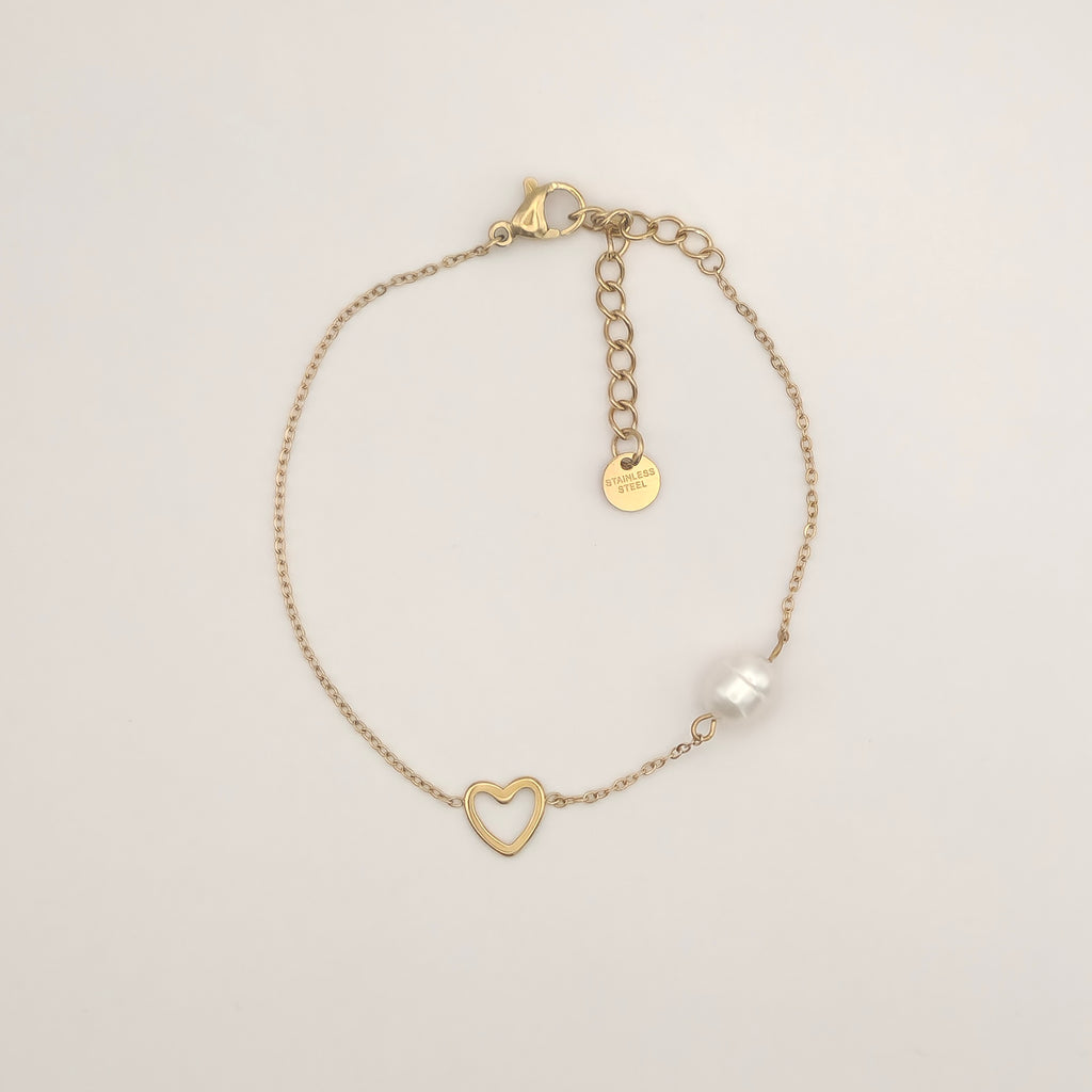 Soft Heart Pearl armband
