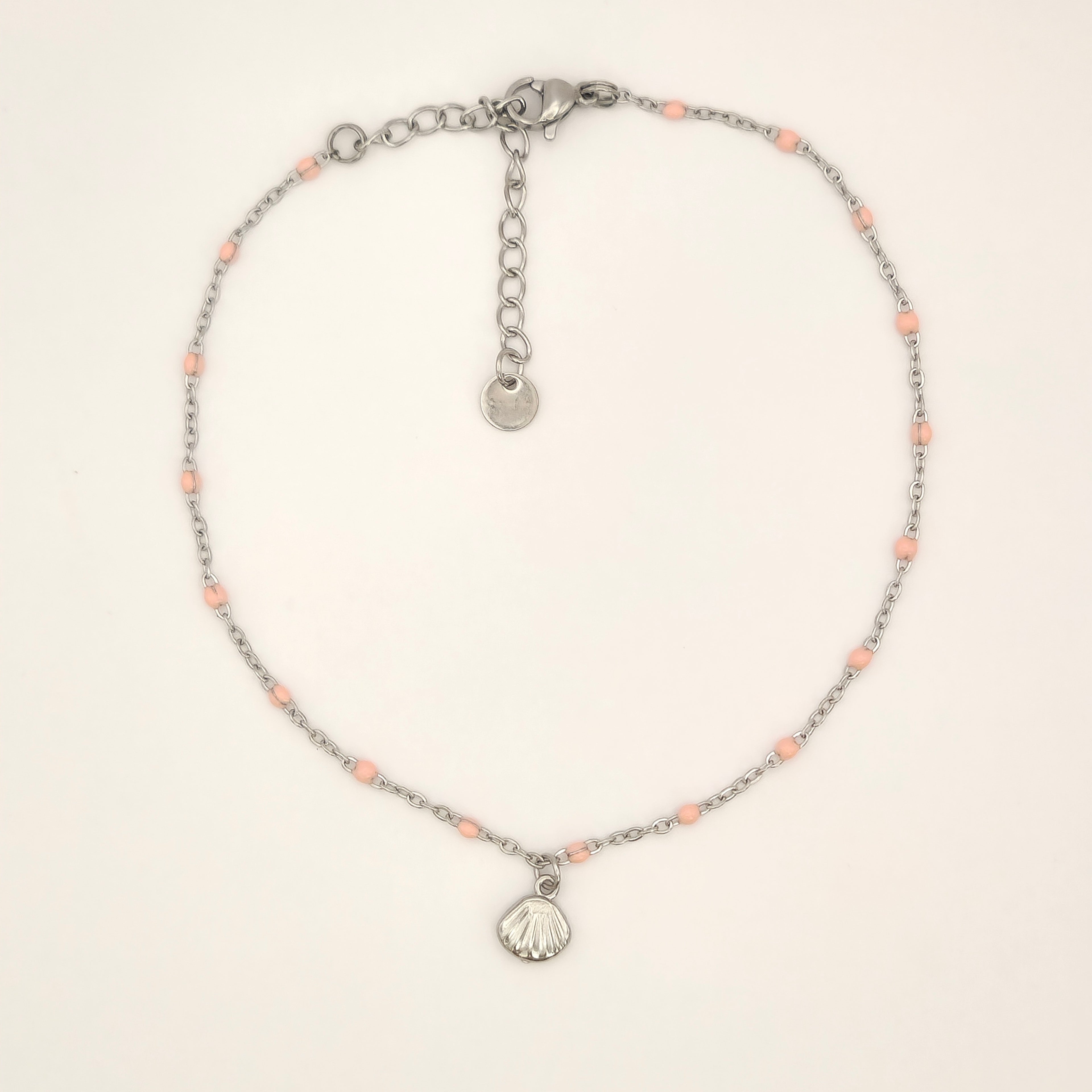 Dotty Shell enkelbandje (zilver)