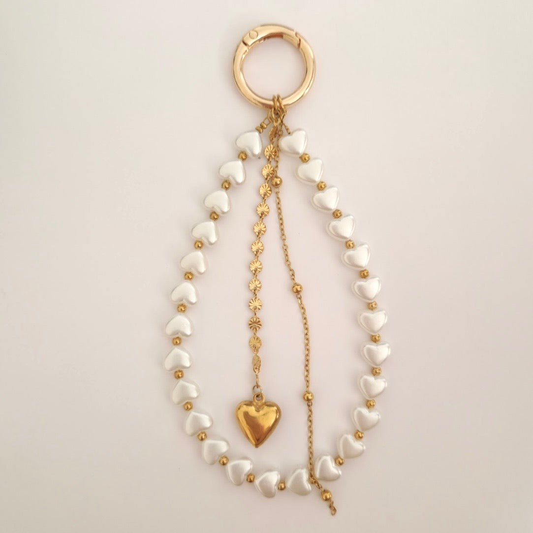 Detailed bag charm (hart parel)