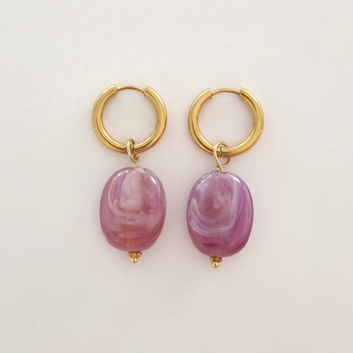 Marble Charm oorbellen