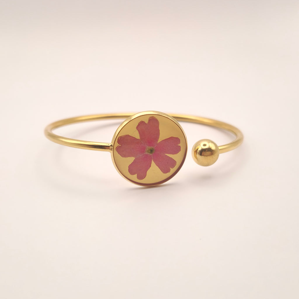 Flower Bangle armband (goud)