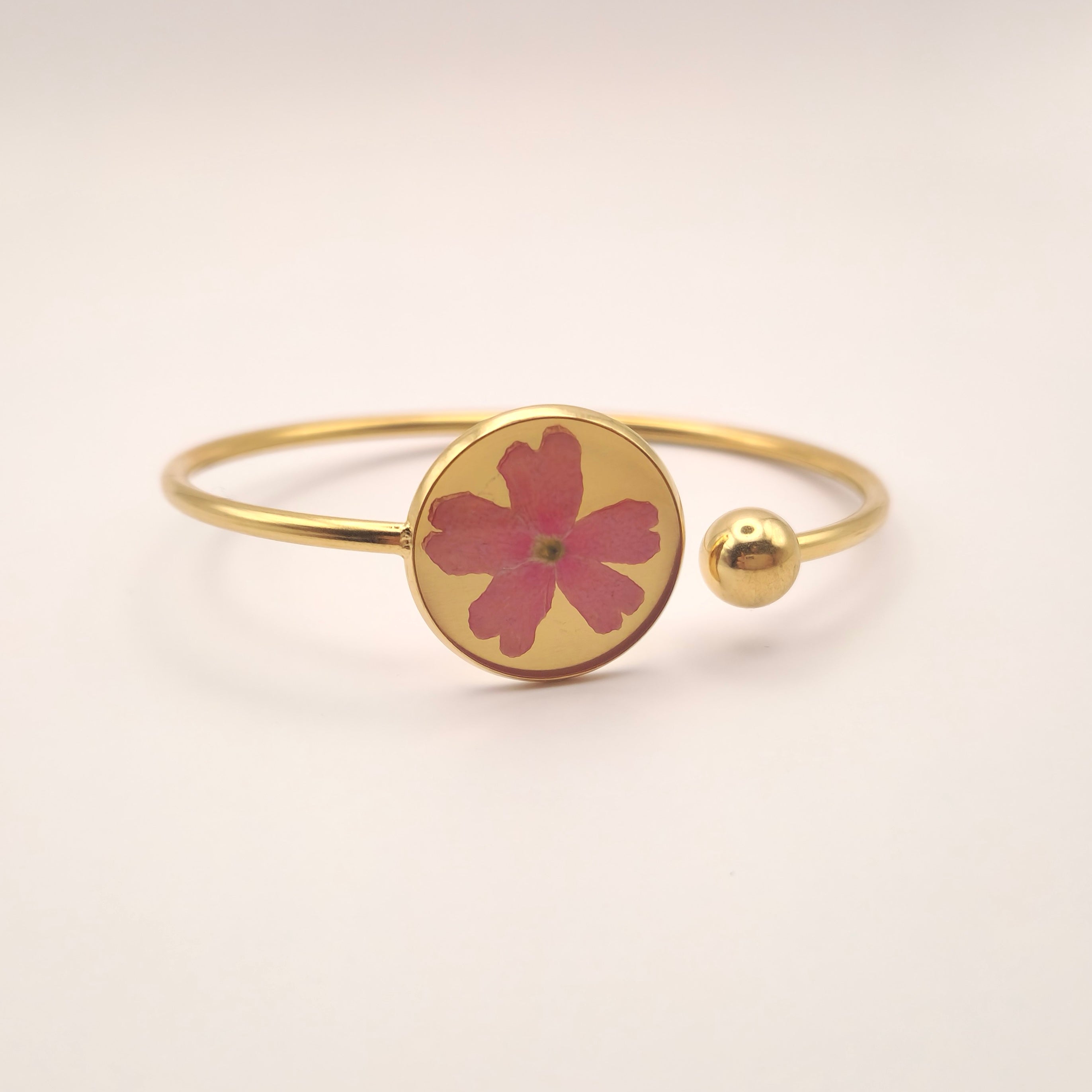 Flower Bangle armband (goud)
