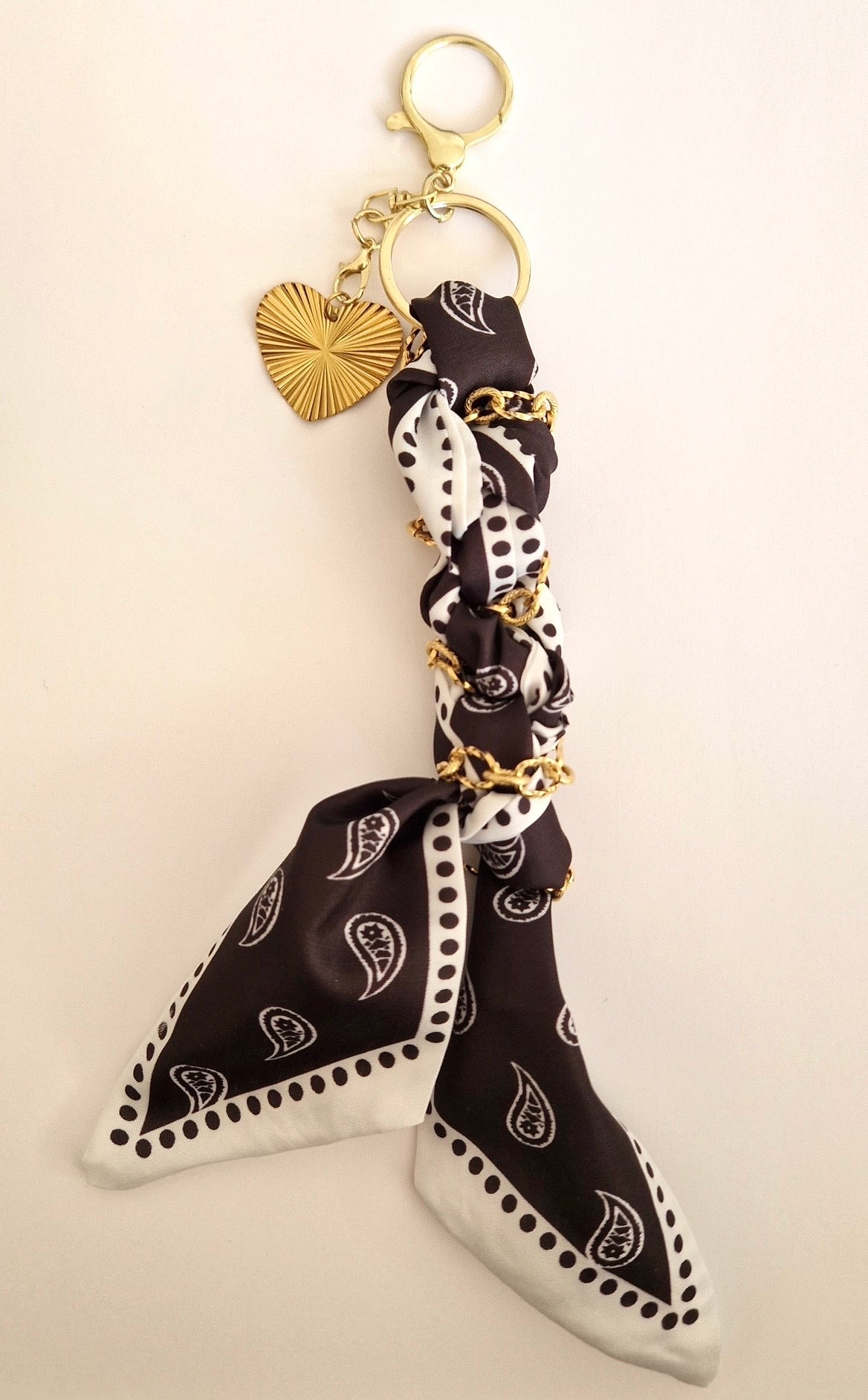 Trendy bag charm (zwart-wit)