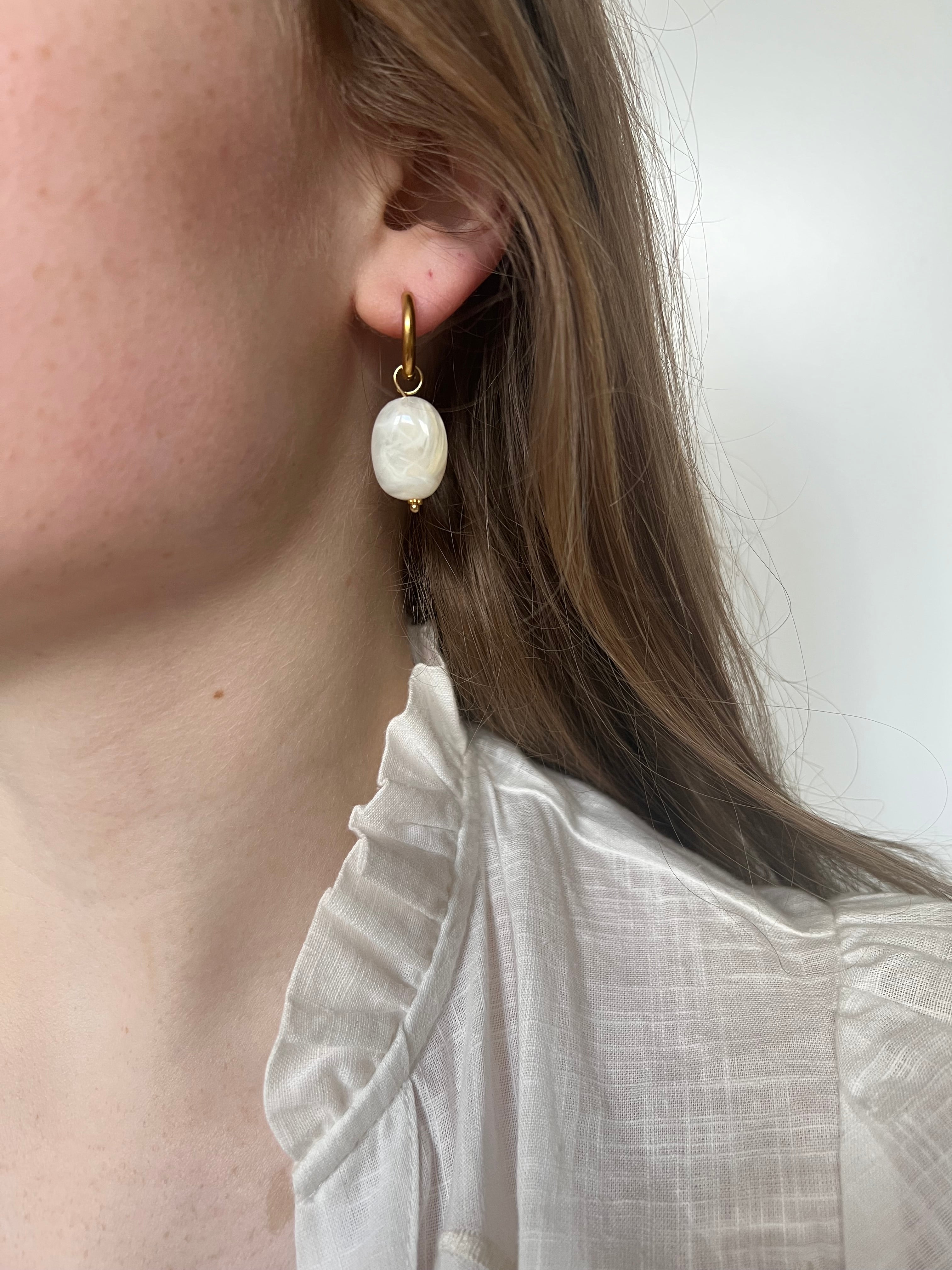 Marble Charm oorbellen