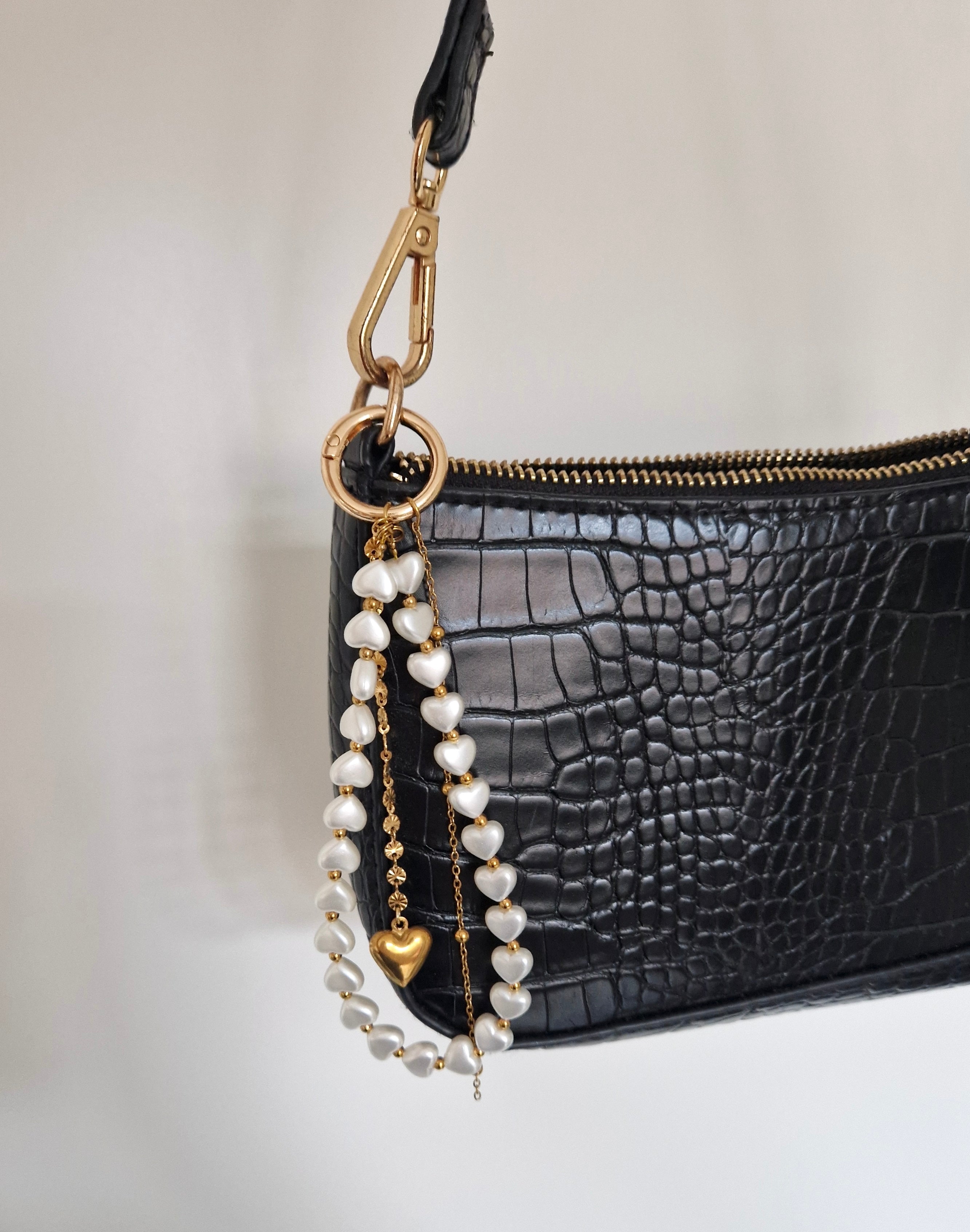 Detailed bag charm (hart parel)