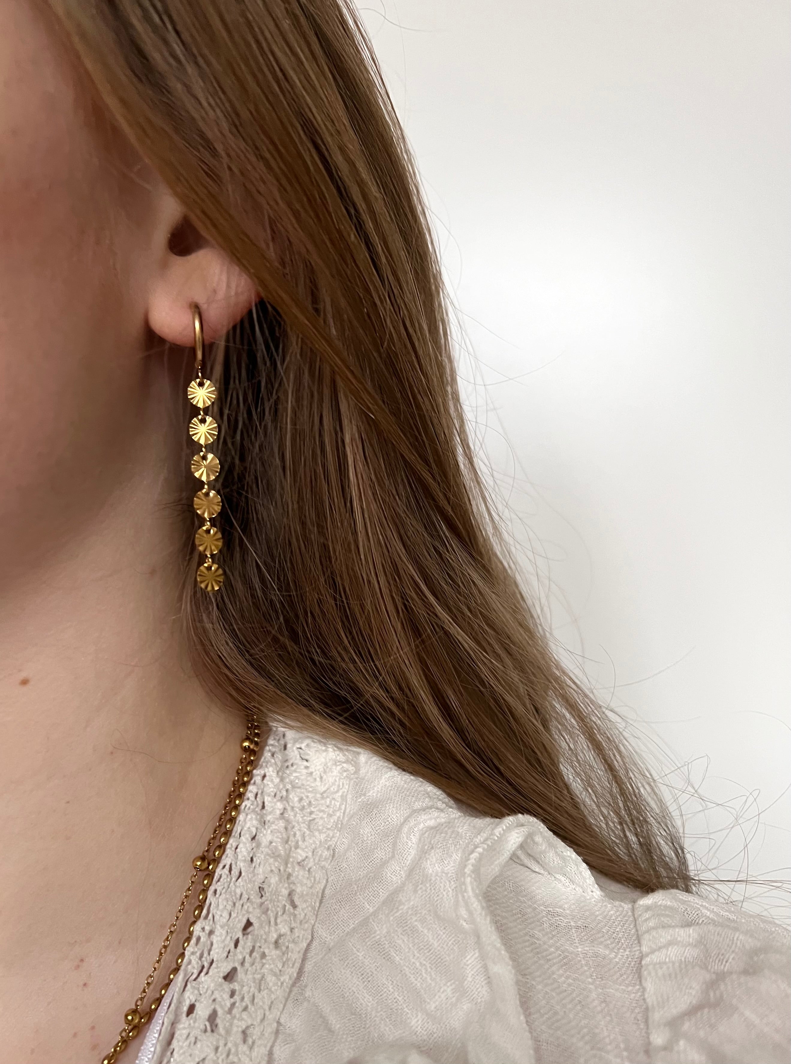 Shiny Coin oorbellen