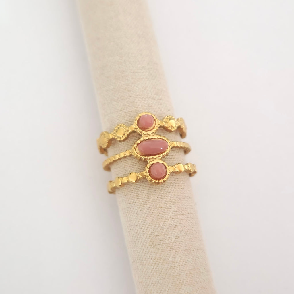 Triple Blush ring